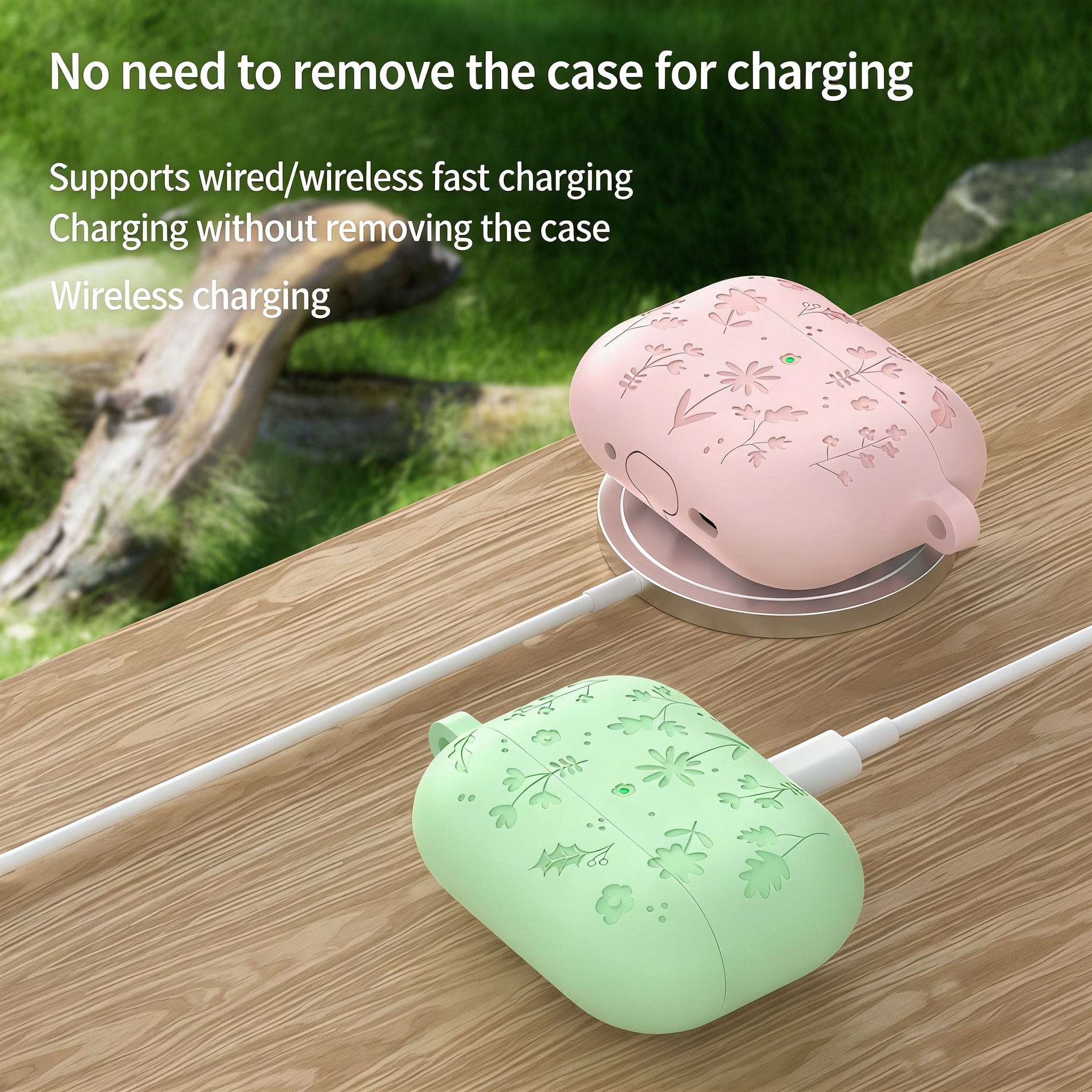 Premium Silikonhülle Für Airpods Pro Blumen Stoßfestes Case_voghion.com