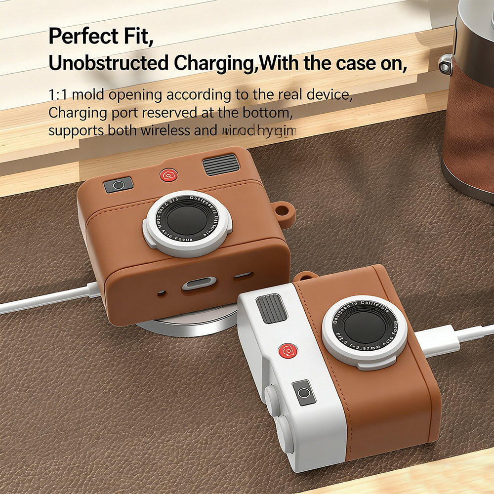 Silicone Camera Protective Case For Airpods 4 And Airpods Pro_voghion.com