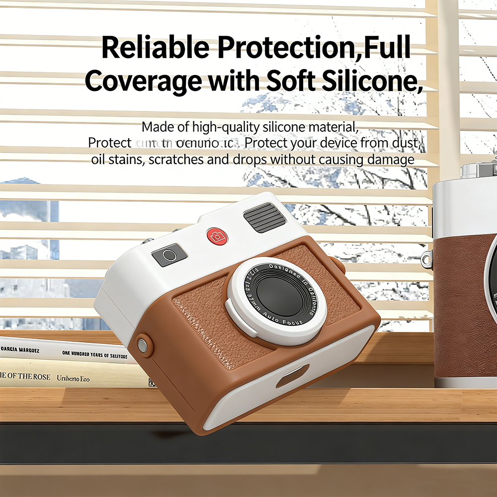 Silicone Camera Protective Case For Airpods 4 And Airpods Pro_voghion.com
