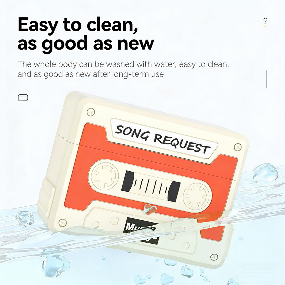Retro Cassette Silicone Protective Case For Apple Airpods Pro_voghion.com