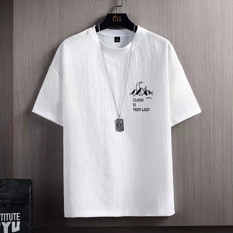 Ice Silk Men's T-shirt Breathable Quick Drying Plus Size Trendy_voghion.com