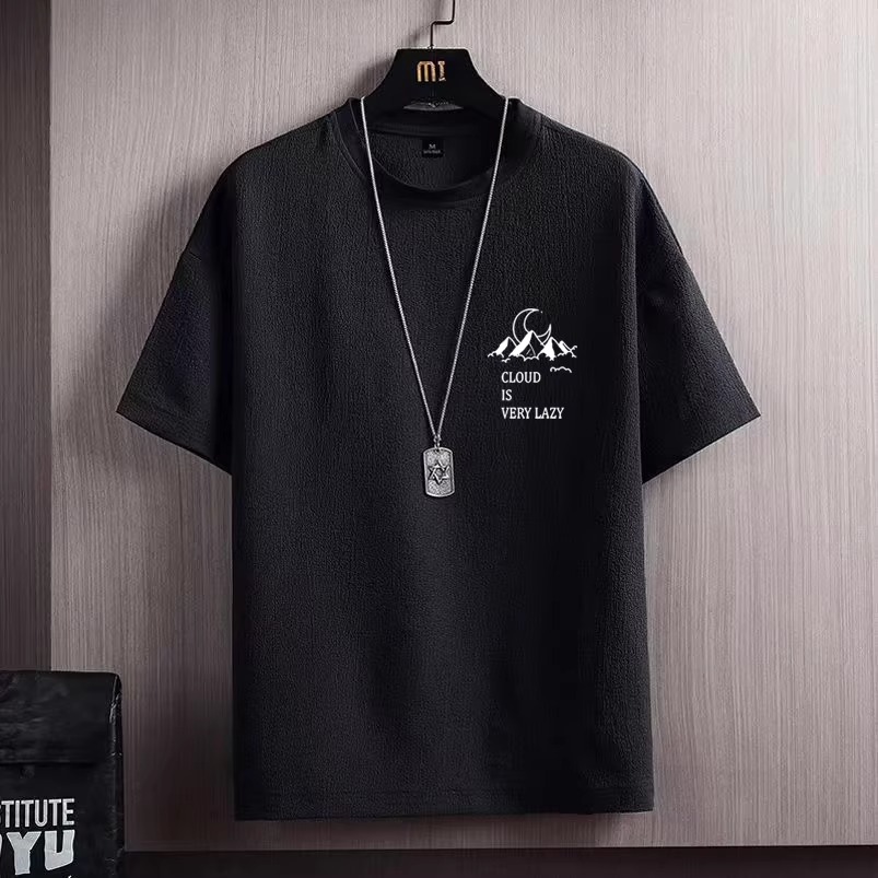Ice Silk Men's T-shirt Breathable Quick Drying Plus Size Trendy_voghion.com