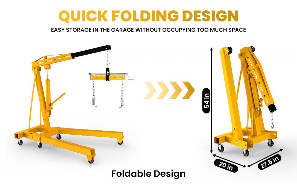 2T Yellow Crane Folded Storage