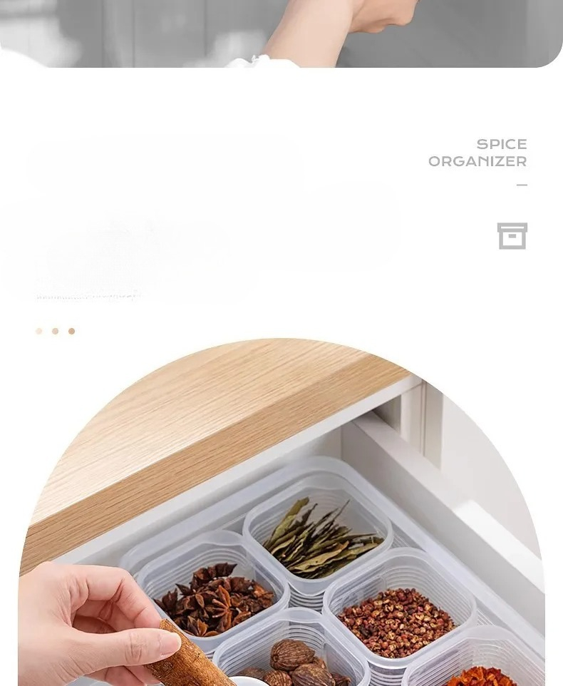 Boîte de conservation alimentaire 6 compartiments pour cuisine_voghion.com