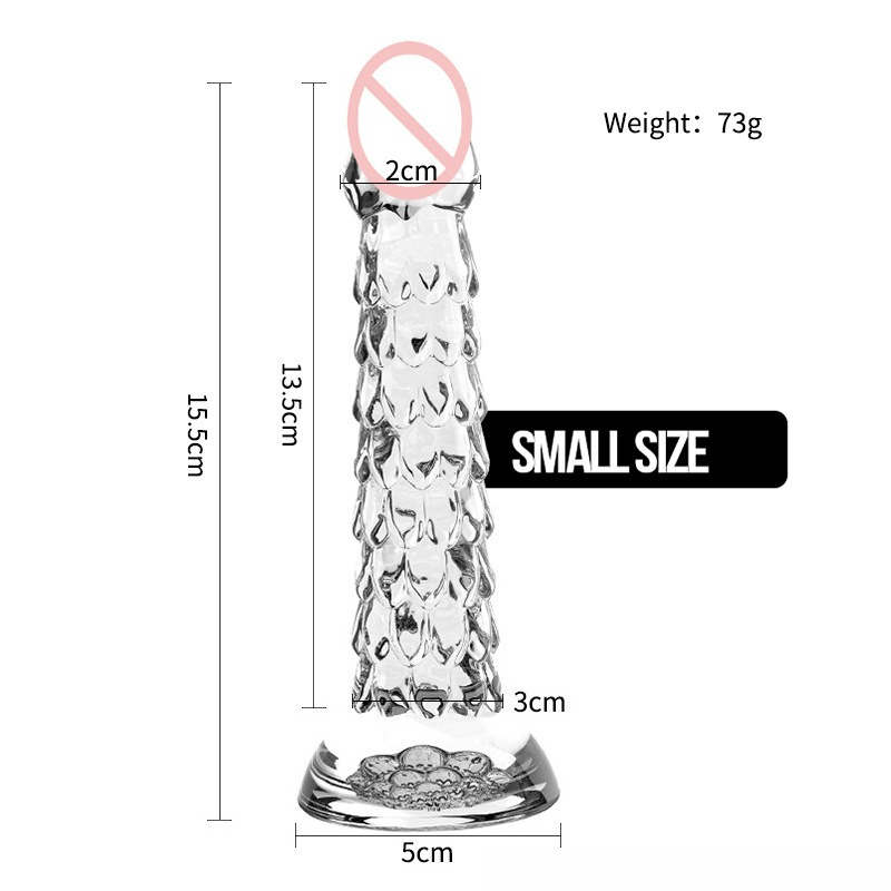 Gode souple transparent en forme de dragon extraterrestre à écailles, avec ventouse puissante, pour la masturbation féminine dans le jardin._voghion.com