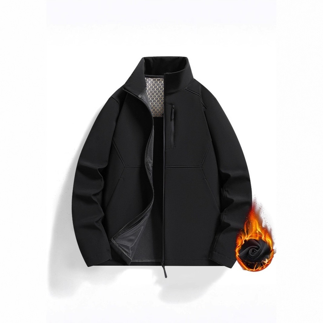 Autumn And Winter New Outdoor Mountaineering Camping Men's Jacket With Fleece Thermal Jacket_voghion.com