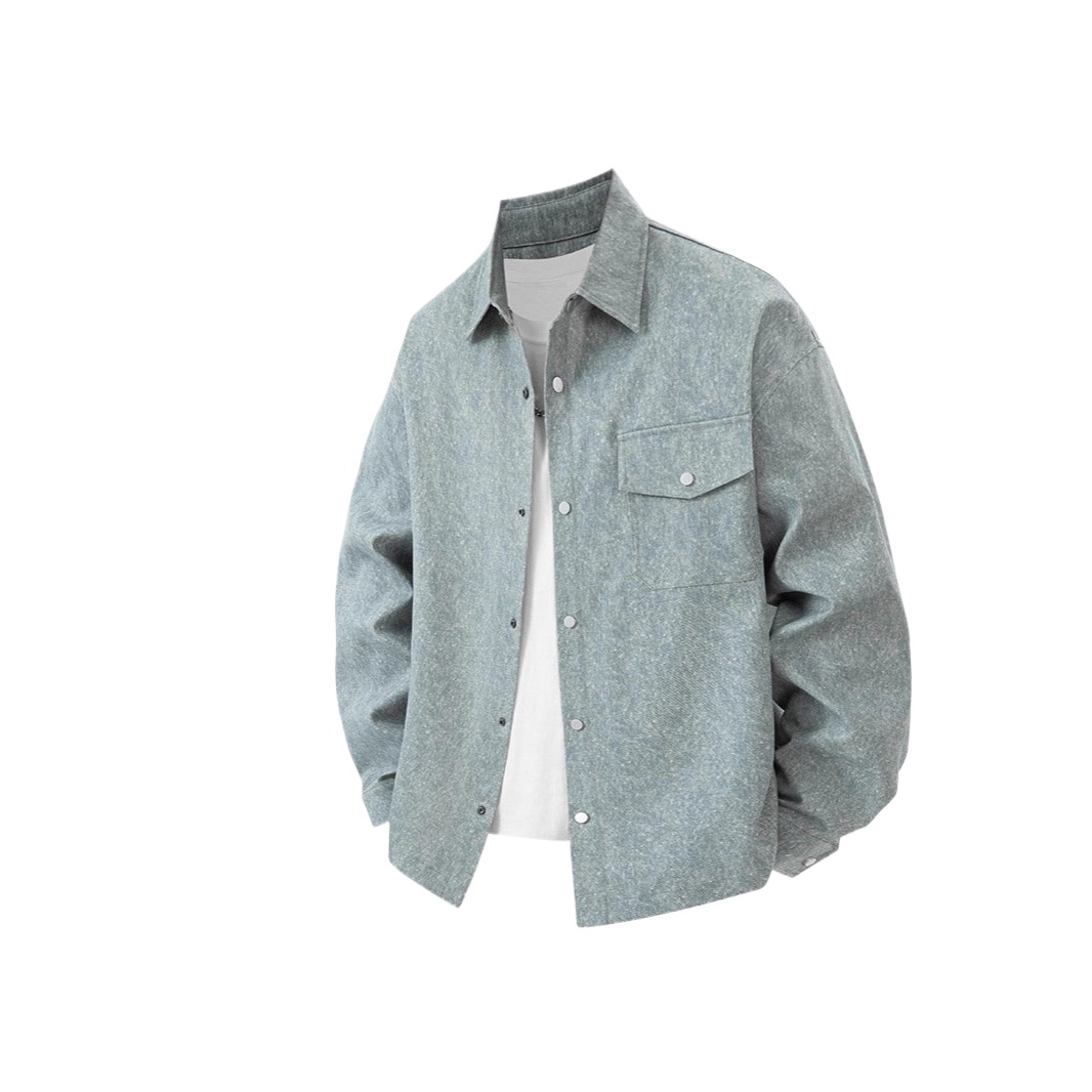 Young Men's 3D Hollow American Heavy Tooling Shirt Casual Fashion Jacket_viptrois.com