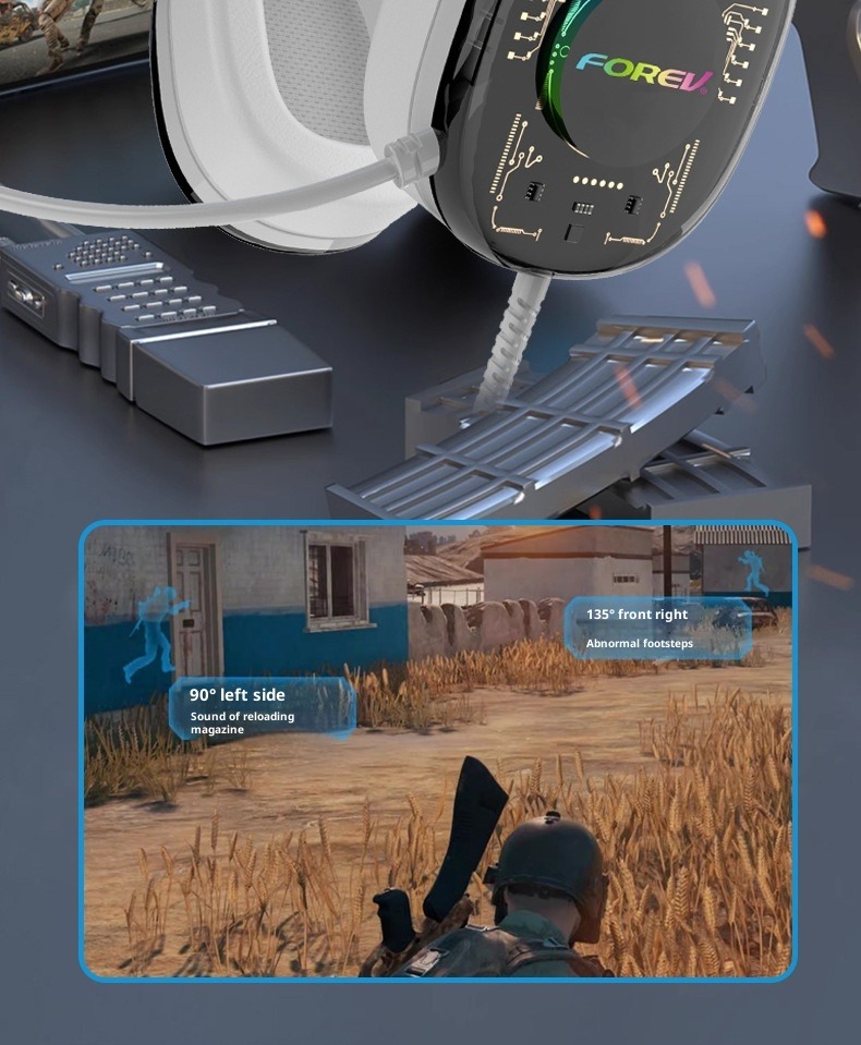 Casque gaming G92 Collab – Transparent et lumineux, filaire 7.1 circum-aural avec télécommande et micro intégrés au câble_voghion.com