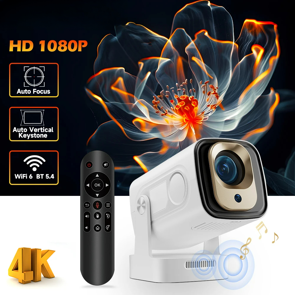 HY260 Projector Auto Focus 4K Native 1080P 330ANSI Android11 5W Speaker Air Mouse Voice Assistant Upgrated HY300_voghion.com