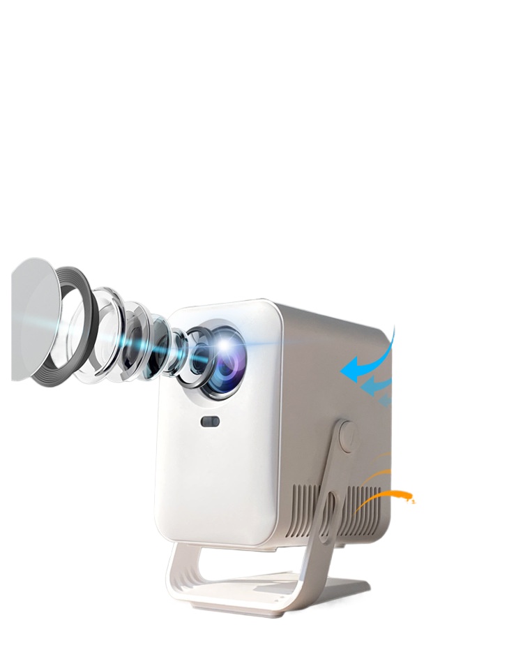 Comes With Gimbal High Definition Projector Brushstroke Smart Projector 4k Mini Portable Projector 2025 New_voghion.com