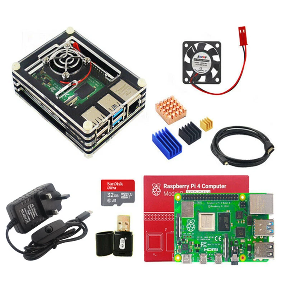 Full Raspberry Pi 4 starter kit all accessories