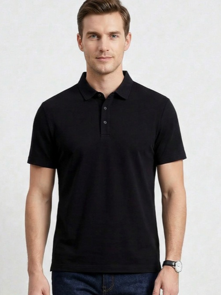 K Polo Shirt, Men's T-shirt, Short Sleeved Shirt, Lapel Business Polo Shirt_viptrois.com