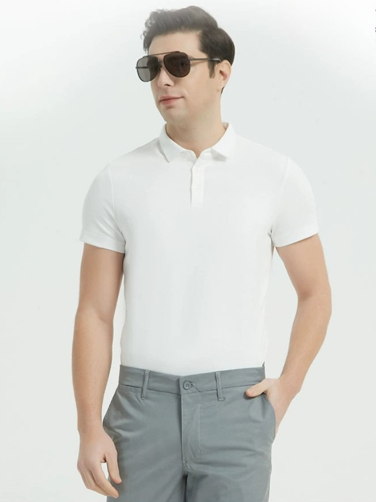 K Polo Shirt, Men's T-shirt, Short Sleeved Shirt, Lapel Business Polo Shirt_viptrois.com