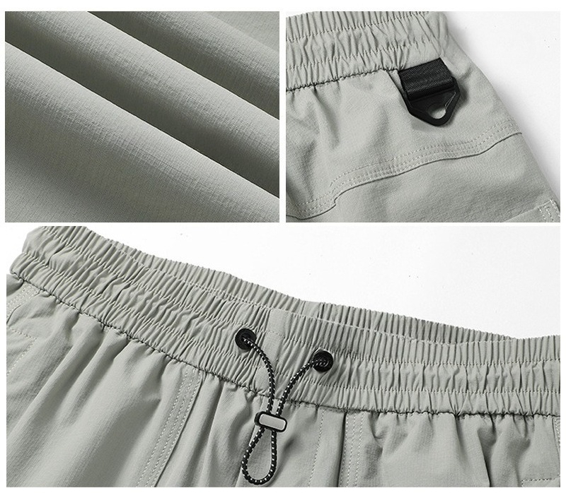 K Thin Outdoor Work Pants For Men, Loose And Casual, Ankle Tied Sports Pants_viptrois.com