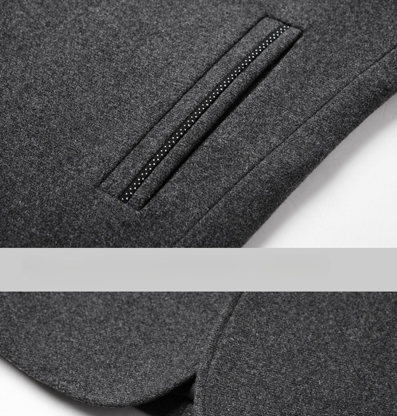 Men's Woolen Jacket With Stand Collar For Autumn And Winter_voghion.com