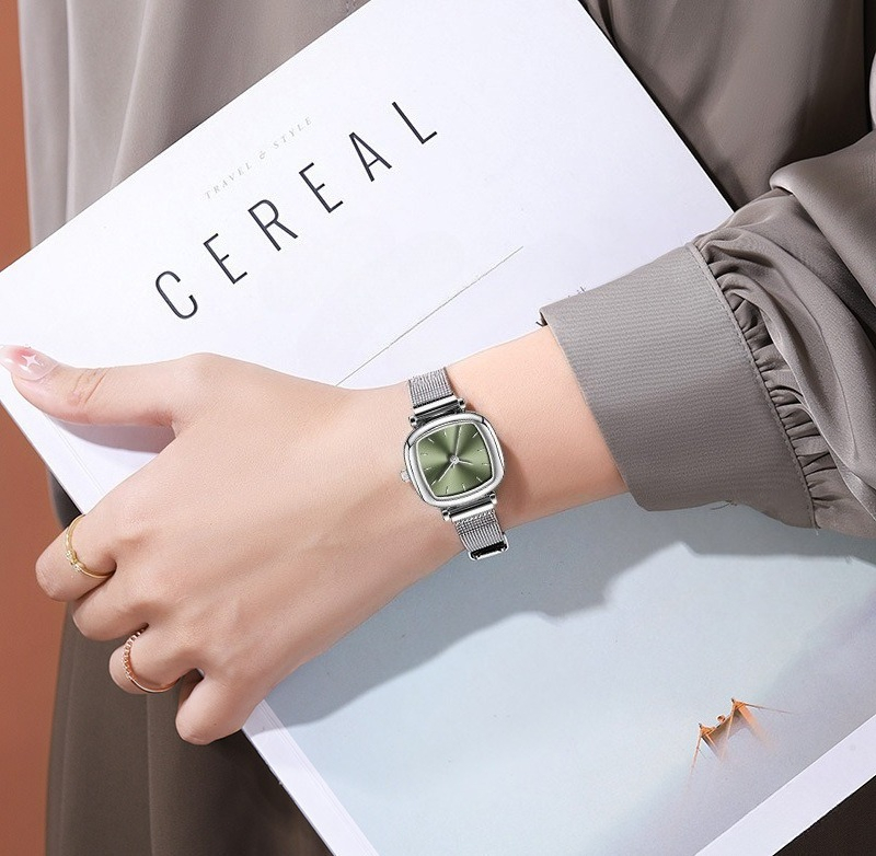 Fashion Business Luxury Women's Quartz Watch Mechanical Watch Ins Style Fashion Watch Women's Small Temperament Mesh Belt Women's Watch_voghion.com