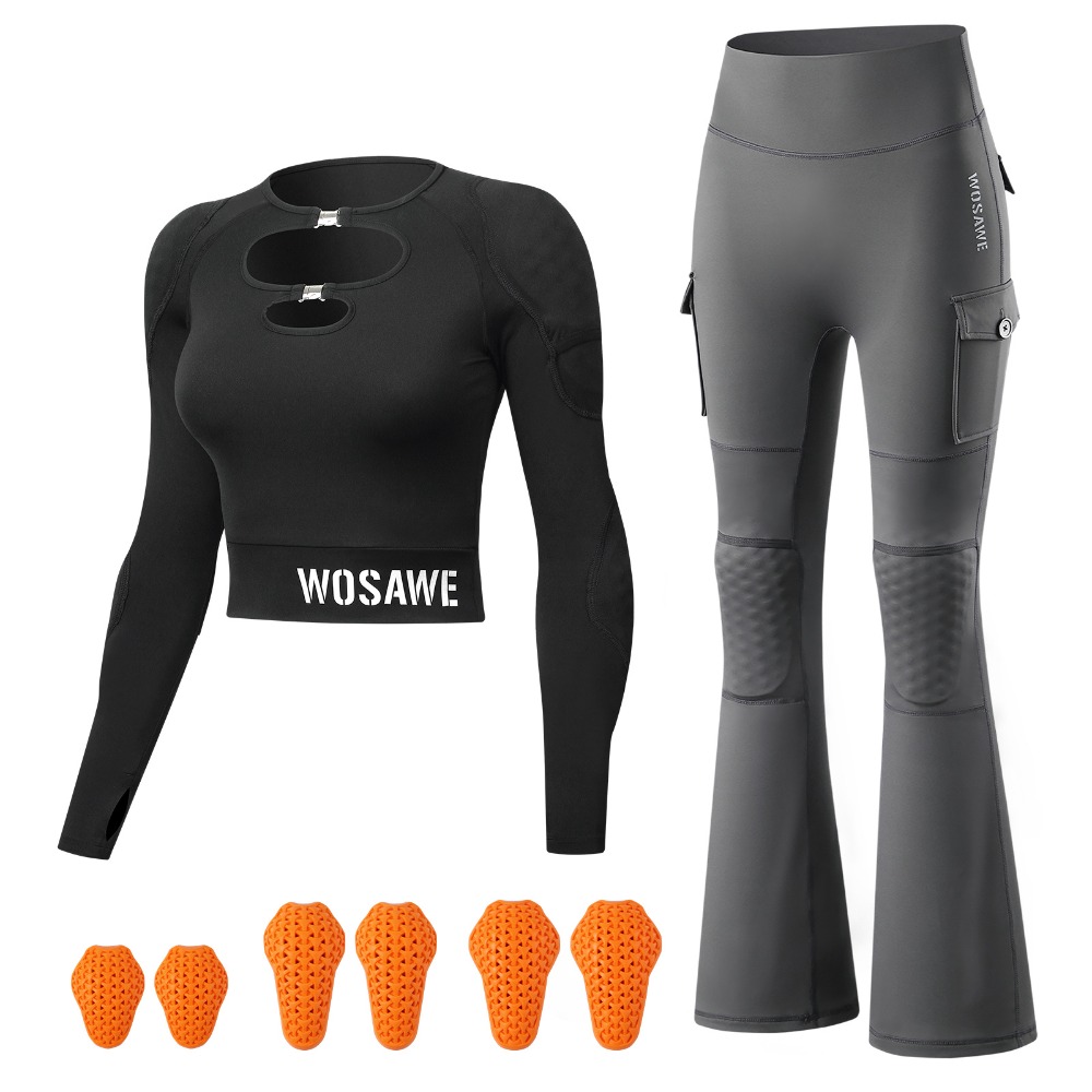 High Quality Women's Motorcycle Riding Outfit Sexy Cropped Top Flare Pants | eBay High Quality Women's Motorcycle Riding Outfit Sexy Cropped Top Flare Pants | eBay