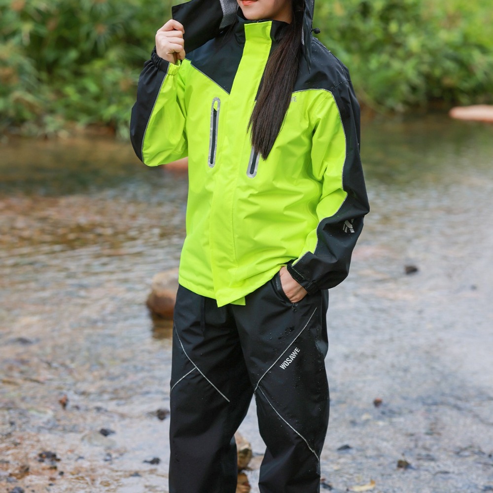 Rainsuit Waterproof Jacket And Pants Set Men's Hi-Vis Rain Suit