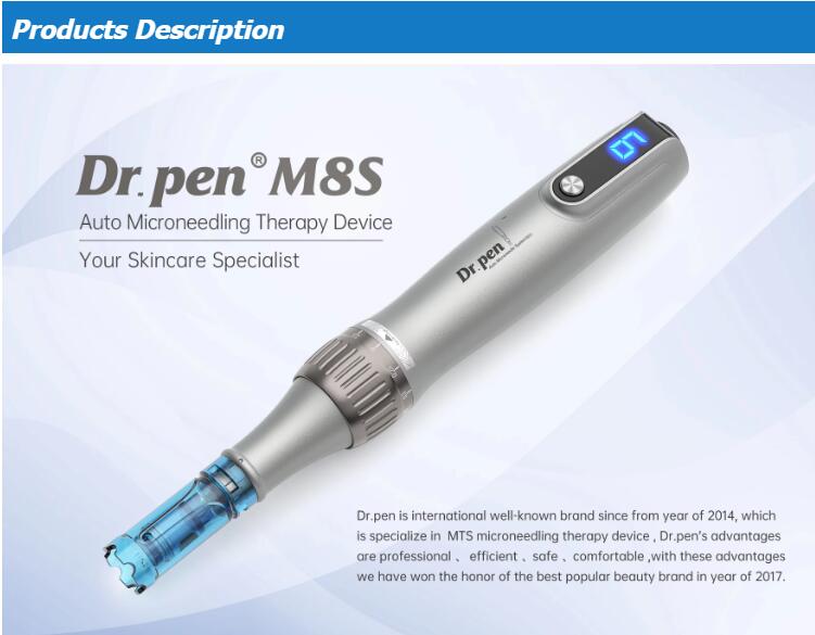 Stylo Derma M8S pour l'élimination des vergetures, micro-aiguilletage, rajeunissement de la peau, raffermissement, recharge, nettoyant visage_voghion.com