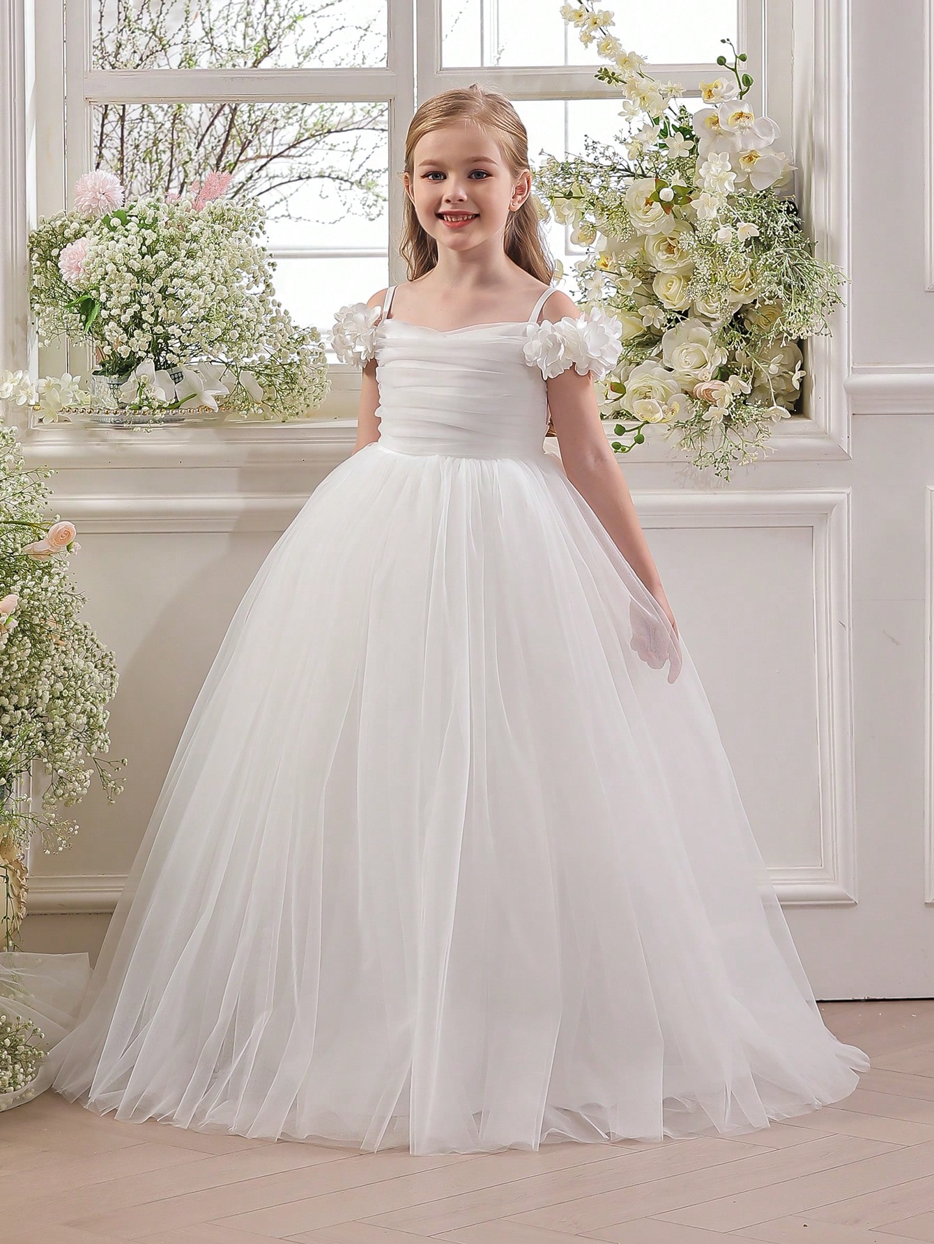 Children's Party Dress, Elegant Princess Gown Suitable For Girls Dresses, Birthday Party, Prom, Wedding, Flower Girl, Bridesmaid, Holiday Outfit_voghion.com