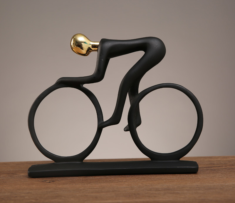 Athlete Silhouette Resin Sculpture - Modern Sports Decor For Bookshelf & Entryway, Office Desk Accent Piece_voghion.com