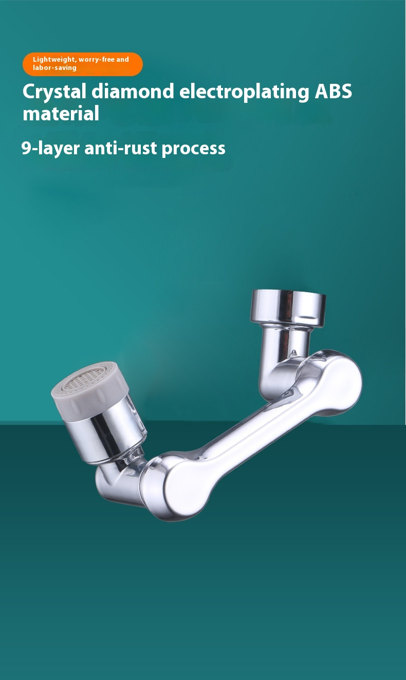 (1440° Drehung) 360° schwenkbarer Wasserhahnbelüfter – 4-fach verstellbarer spritzfreier Sprüher mit zwei Sprühmodi, universelle Küchenspülenverlängerung_voghion.com