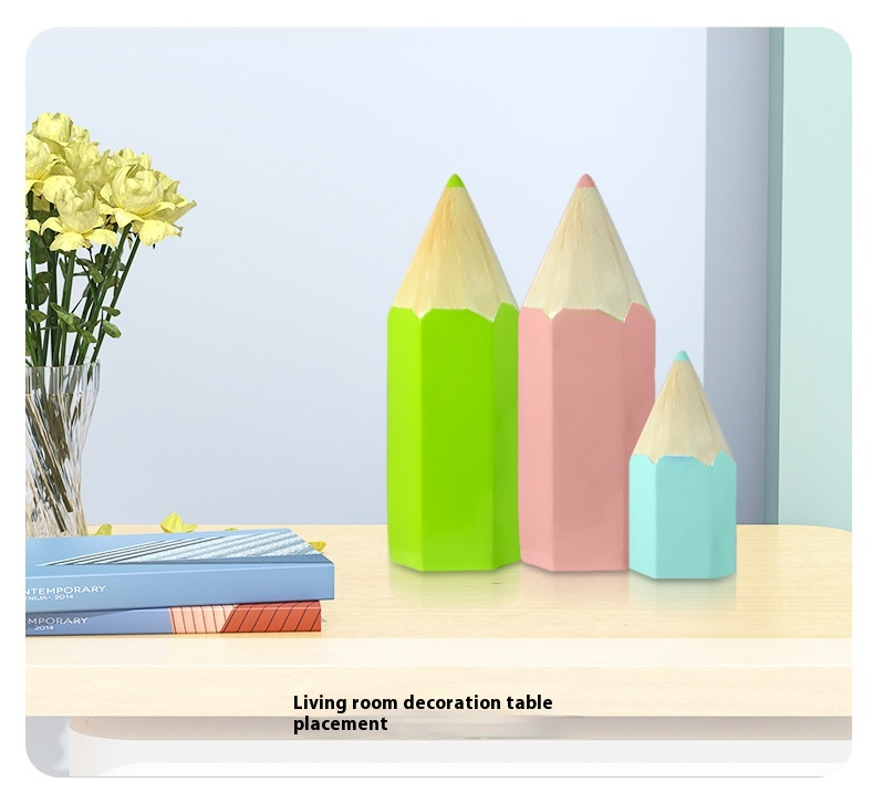 Creative Pencil-Shaped Resin Decor - Whimsical Kids Room Accent & Home Decoration_voghion.com
