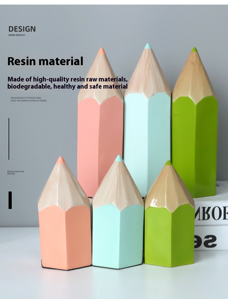 Creative Pencil-Shaped Resin Decor - Whimsical Kids Room Accent & Home Decoration_voghion.com