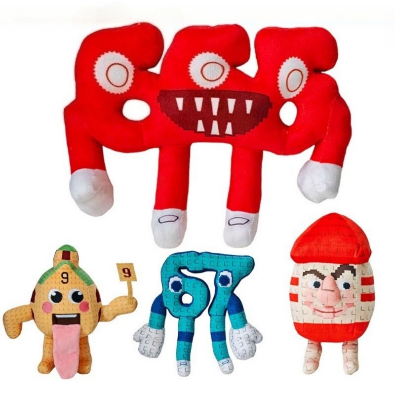 NO. 9/67/666 & Big Nose Plush Toy Steal A Brainrot Game Stuffed