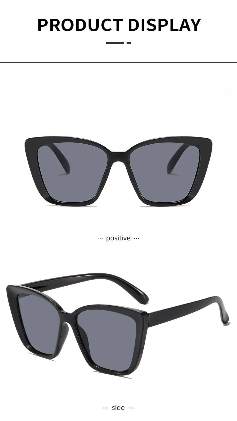 Modieuze cat eye zonnebril voor heren concaaf vierkant montuur_voghion.com