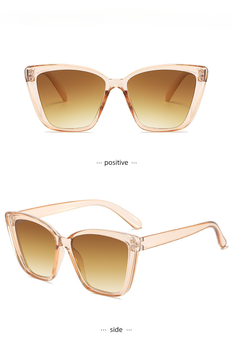 Modieuze cat eye zonnebril voor heren concaaf vierkant montuur_voghion.com