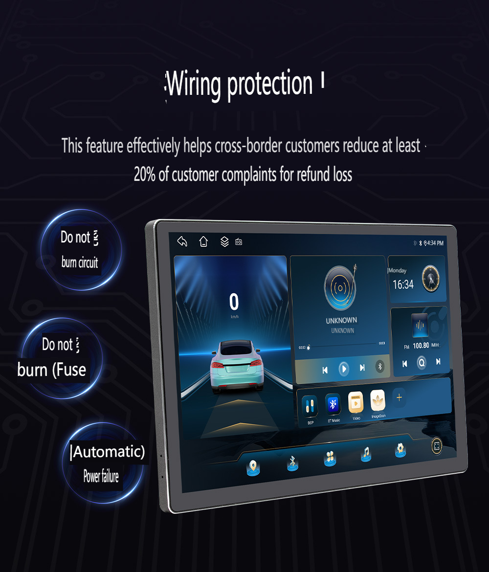 13,3-Zoll-Universal-Auto-GPS-Navigationssystem – 4G Android 8-Core Wireless CarPlay/Android Auto Touchscreen-Haupteinheit mit Split_voghion.com