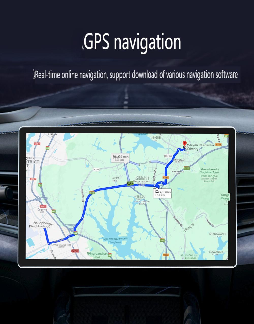 13,3-Zoll-Universal-Auto-GPS-Navigationssystem – 4G Android 8-Core Wireless CarPlay/Android Auto Touchscreen-Haupteinheit mit Split_voghion.com