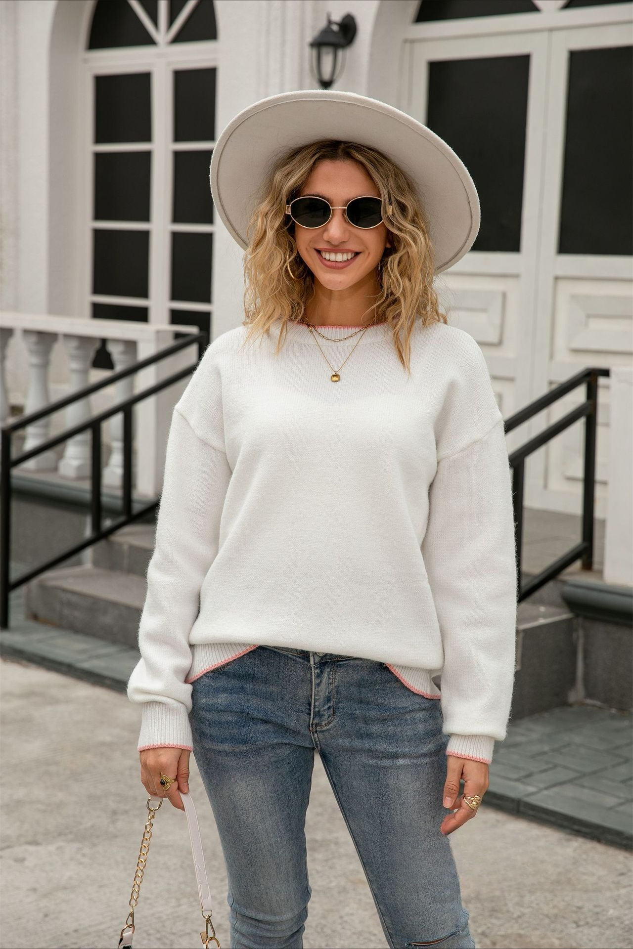 Women"s 2025 New Back Bow Tie Sexy Leaking Back Knitted Sweater_voghion.com