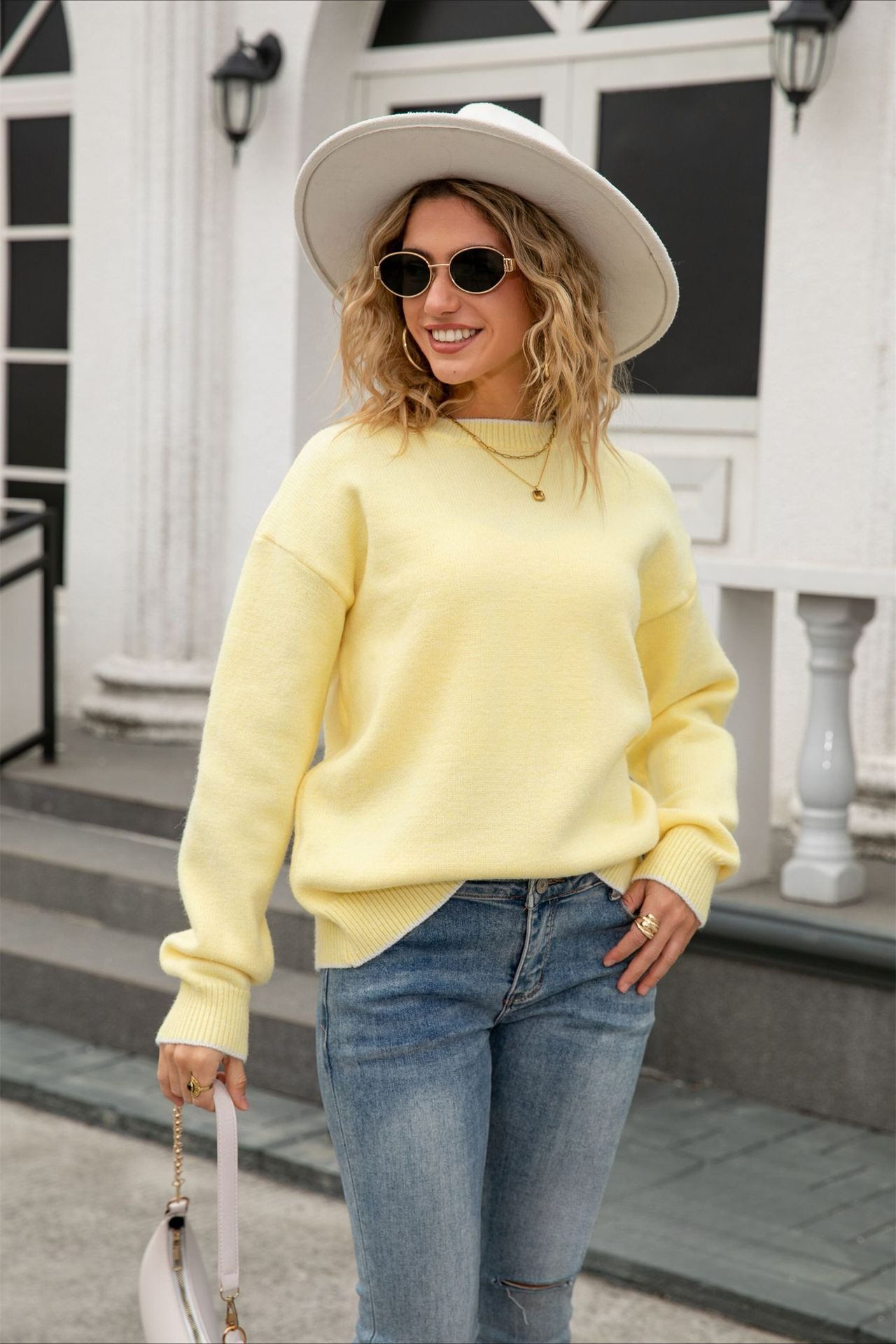 Women's Sexy Knitted Sweater With Back Bow Detail For Ladies_voghion.com