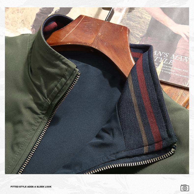 Men's Double-sided Winter Jacket With Stand-up Collar Casual Coat_voghion.com