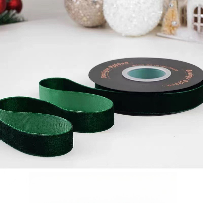 Ruban floqué rouge et vert de Noël, décoration festive, pince à cheveux, accessoires pour cheveux, ruban pour nœud_voghion.com