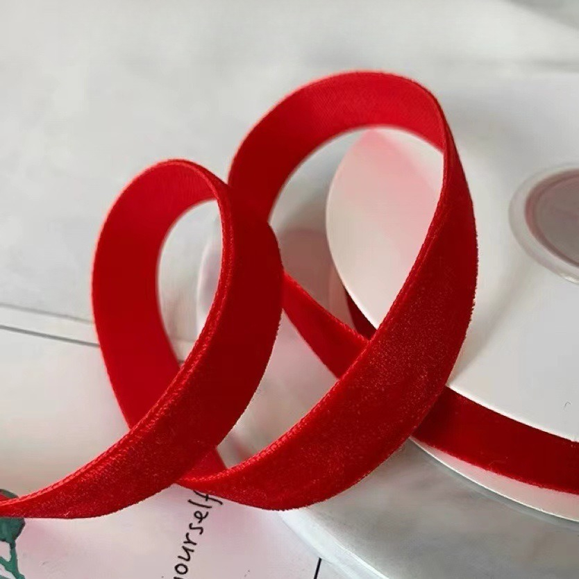 Ruban floqué rouge et vert de Noël, décoration festive, pince à cheveux, accessoires pour cheveux, ruban pour nœud_voghion.com