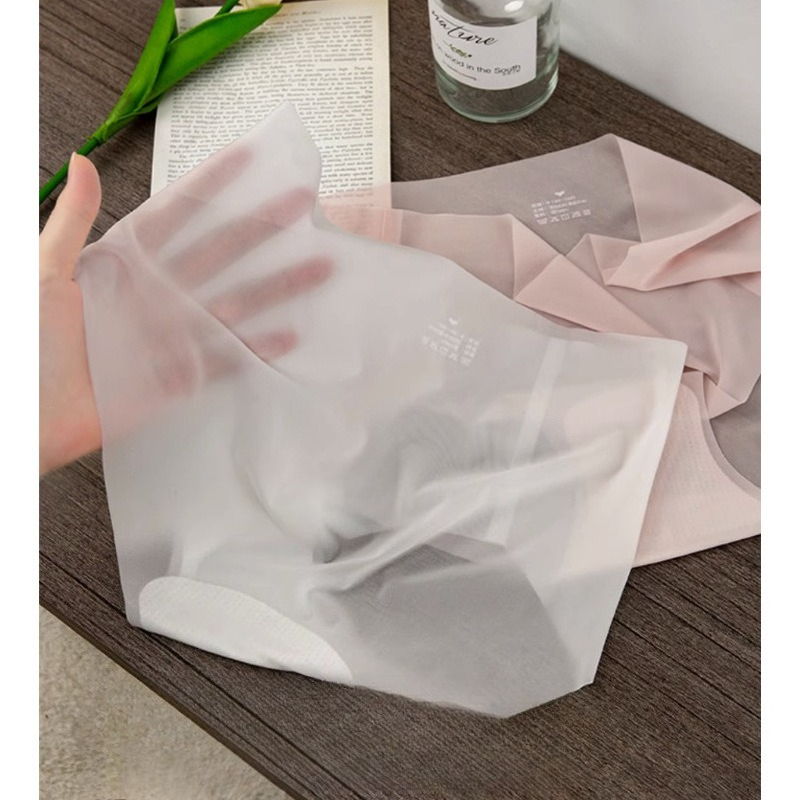 Girls Nude Ice Silk Seamless Underwear 7A Bacteriostatic Extended Crotch Pure Cotton 2025 New Mask Pants Women's Briefs_voghion.com