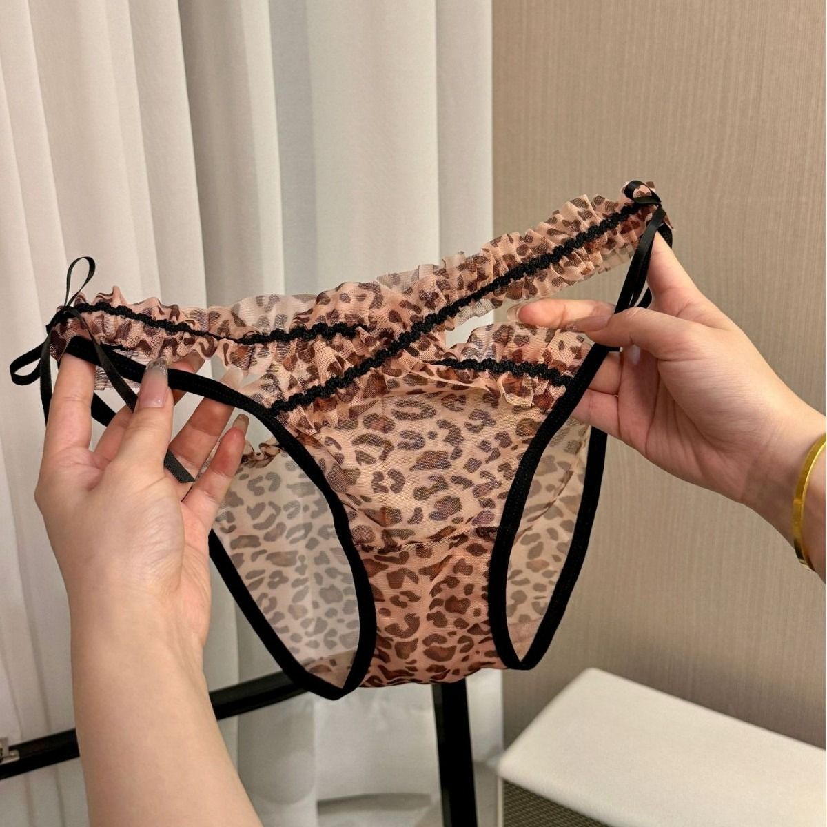 Luipaardprintmeisje ~ 2025 Nieuwe sexy kanten slipjes met puur verlangen om uit te hollen Royal Sister Low-rise meisjesslipjes_voghion.com