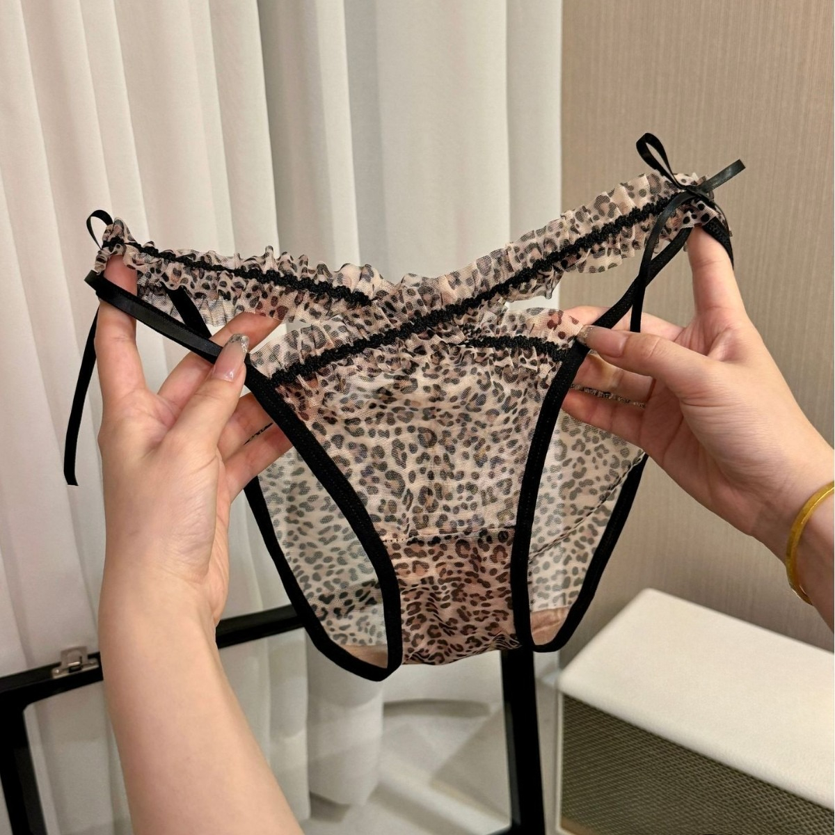 Luipaardprintmeisje ~ 2025 Nieuwe sexy kanten slipjes met puur verlangen om uit te hollen Royal Sister Low-rise meisjesslipjes_voghion.com