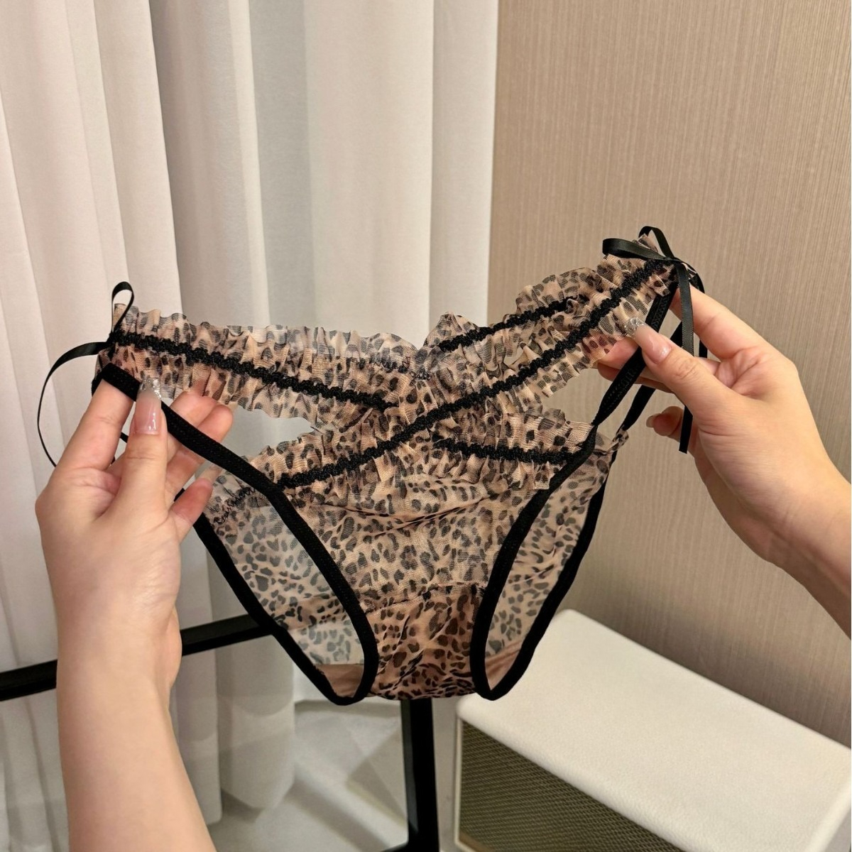 Luipaardprintmeisje ~ 2025 Nieuwe sexy kanten slipjes met puur verlangen om uit te hollen Royal Sister Low-rise meisjesslipjes_voghion.com