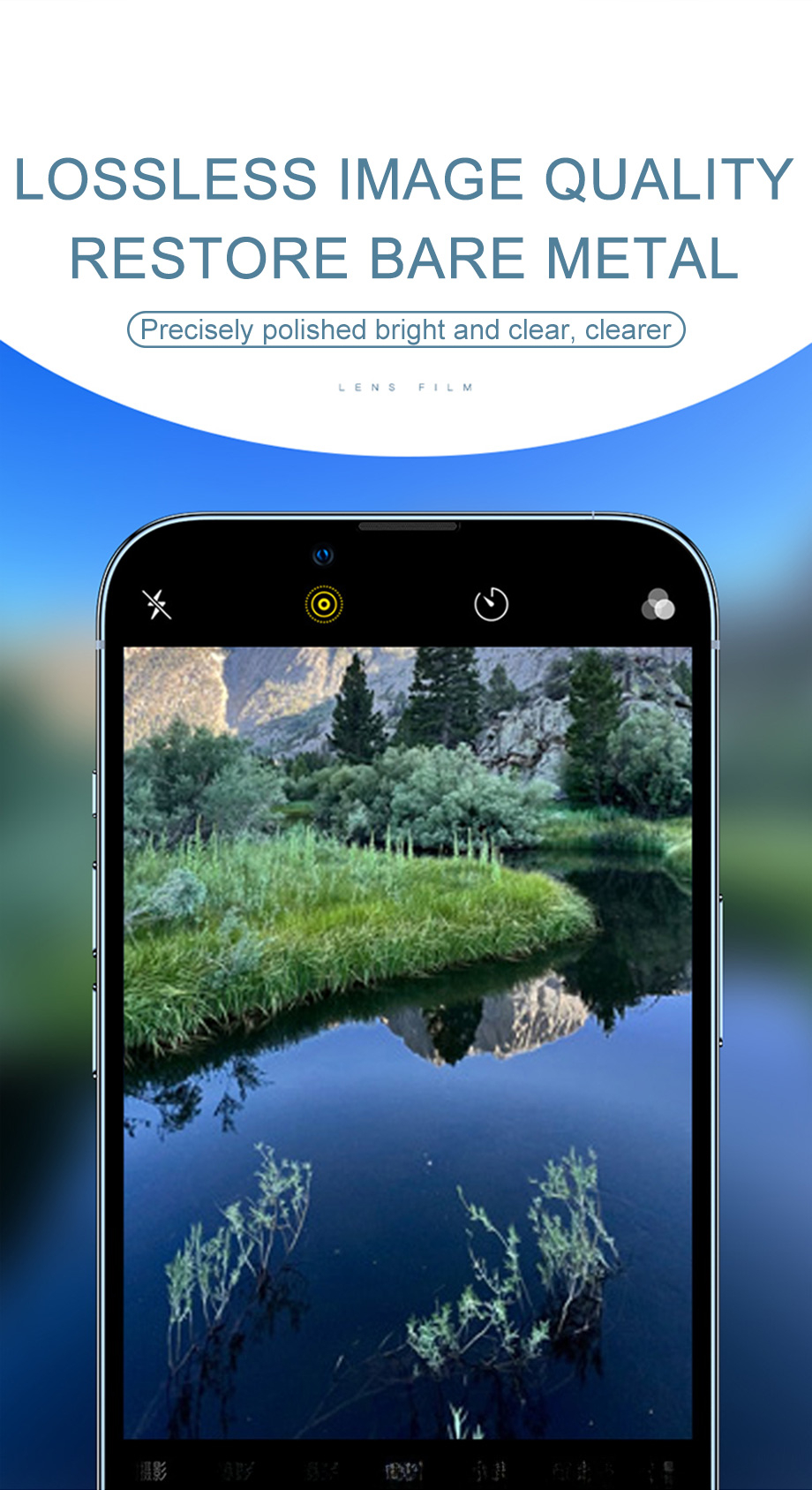 Kameraschutzglas mit Metallring für iPhone 11, 12, 13, 14 Pro Max (Vollbild) und iPhone 14 Plus, 12, 13 Mini_voghion.com