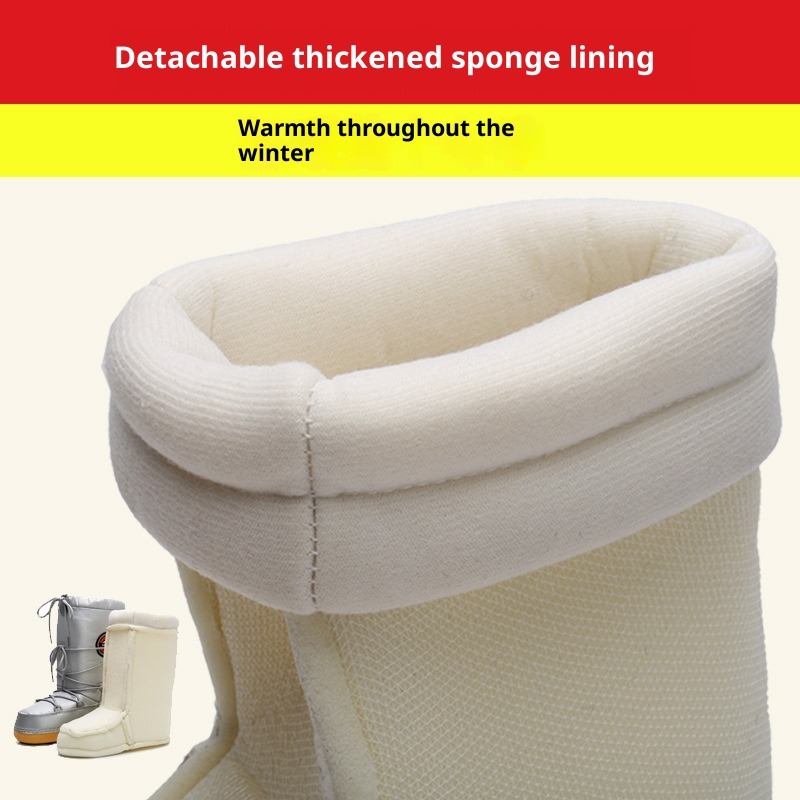 NOKOMETA 2025 Winter European And American Fashion Space Boots Hairy Moon Shoes Snow Boots Women's Velvet Women_voghion.com