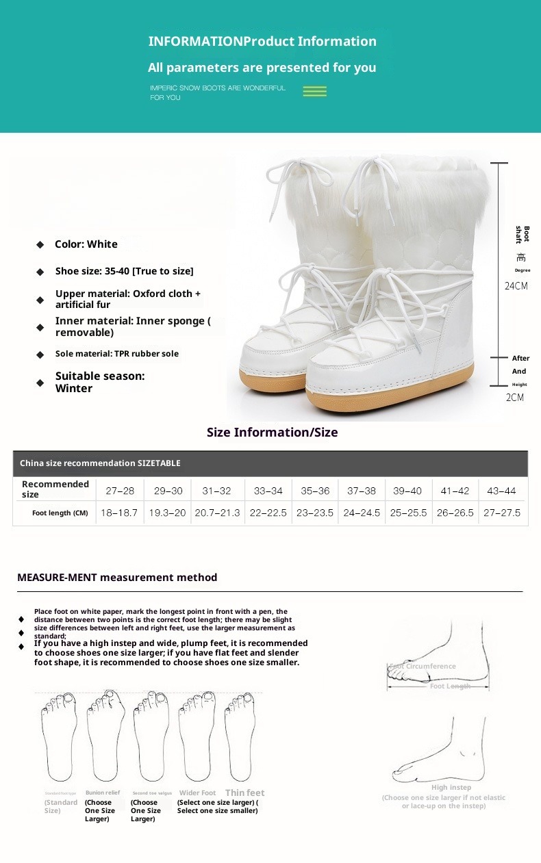 NOKOMETA 2025 Winter European And American Fashion Space Boots Hairy Moon Shoes Snow Boots Women's Velvet Women_voghion.com