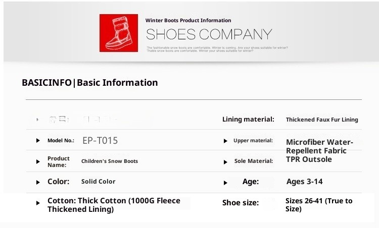 NOKOMETA Children's Parent-child Snow Boots Men's And Women's Winter Medium Tube Wool Thickened Warm Large Size Cotton Shoes Winter Boots Waterproof_voghion.com