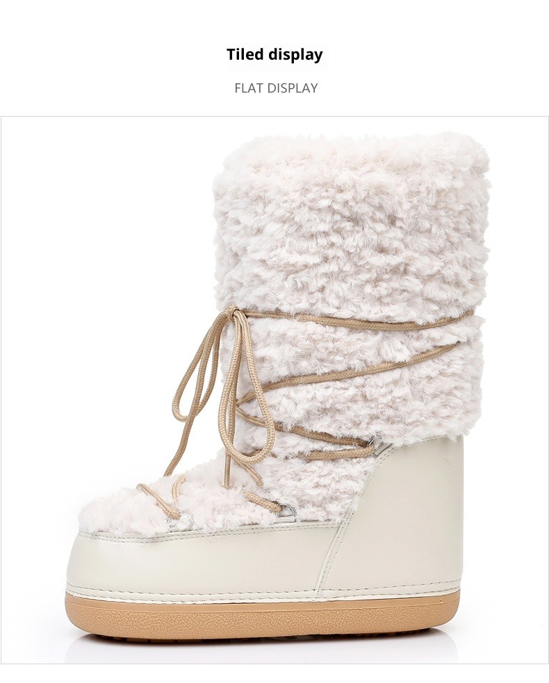 NOKOMETA 2025 Winter Space Boots Lamb Wool Moon Shoes Snow Boots Women_voghion.com