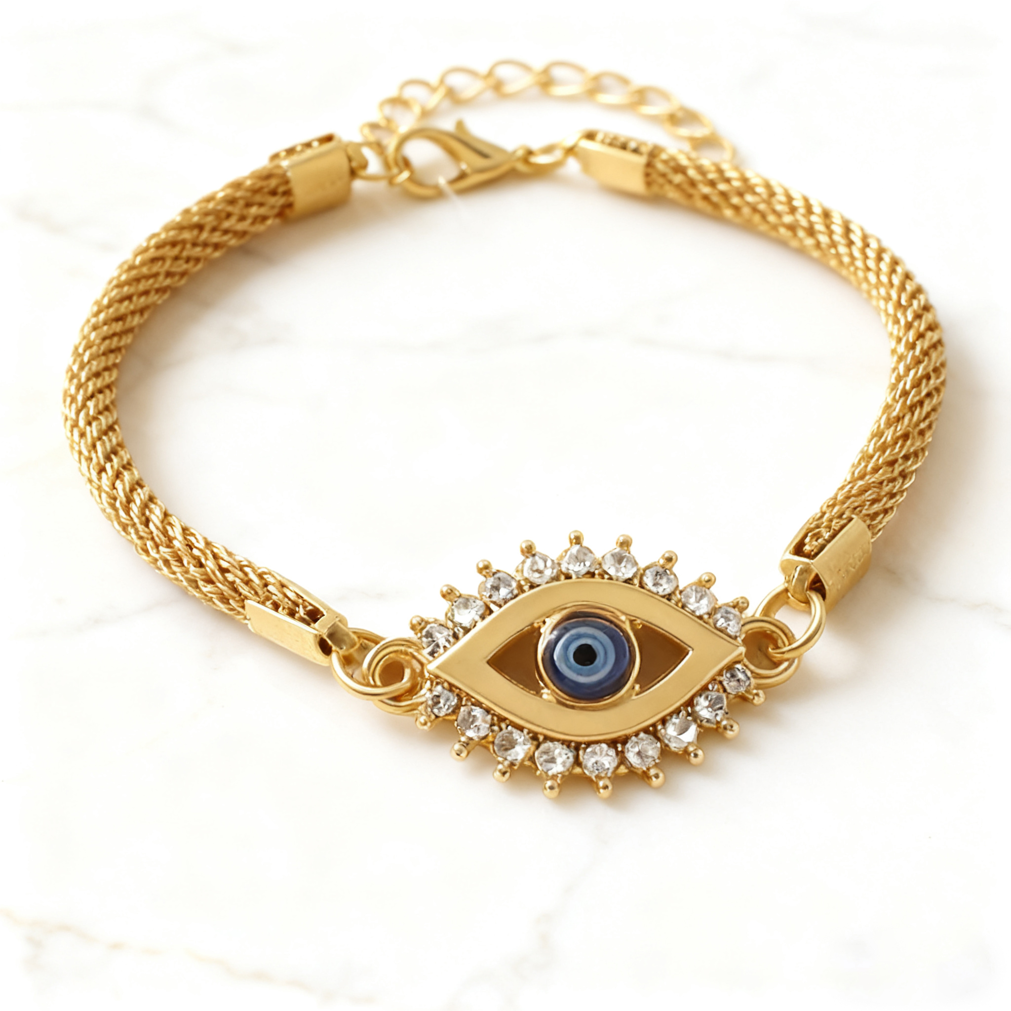 Set di braccialetti con strass a forma di cuore e occhio diabolico per donna, braccialetti a strati sovrapponibili, gioielli boho alla moda da indossare ogni giorno per le feste_voghion.com