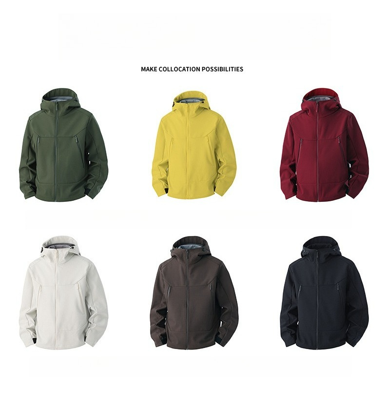New Soft Shell Jacket Men's Trend Outdoor Jacket Windproof Waterproof Casual Sports Jacket Versatile_voghion.com