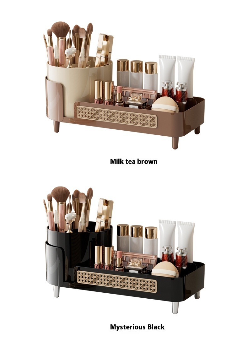 MIZU Kosmetik-Aufbewahrungsbox für Zuhause, Schreibtisch, drehbar, Stifthalter, Kommode, große Kapazität, multifunktionaler Kosmetikkoffer_voghion.com